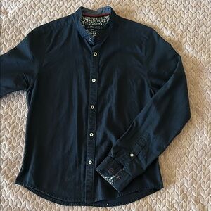 Women’s Navy Blue Button-Up Shirt